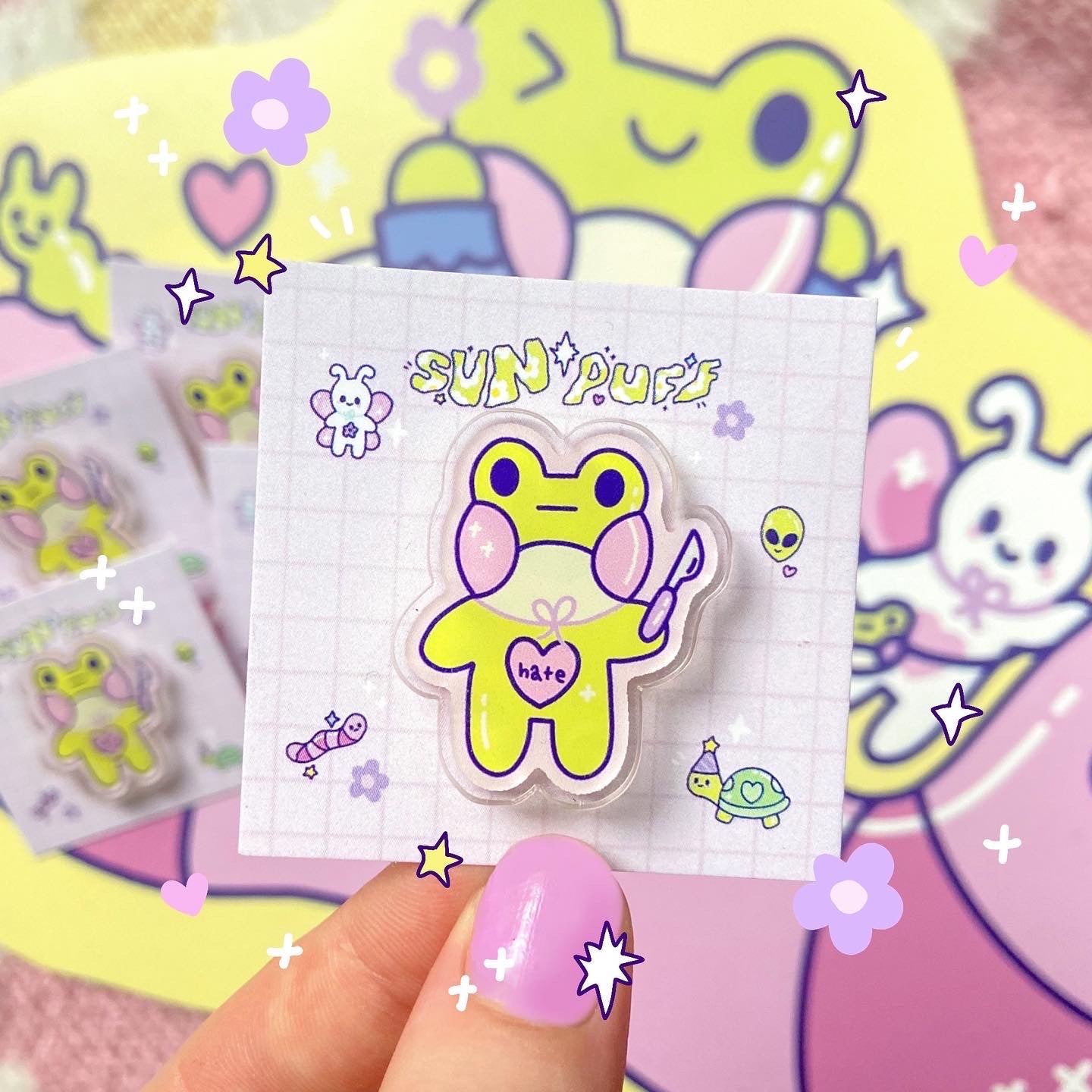 Froggy Acrylic Pin