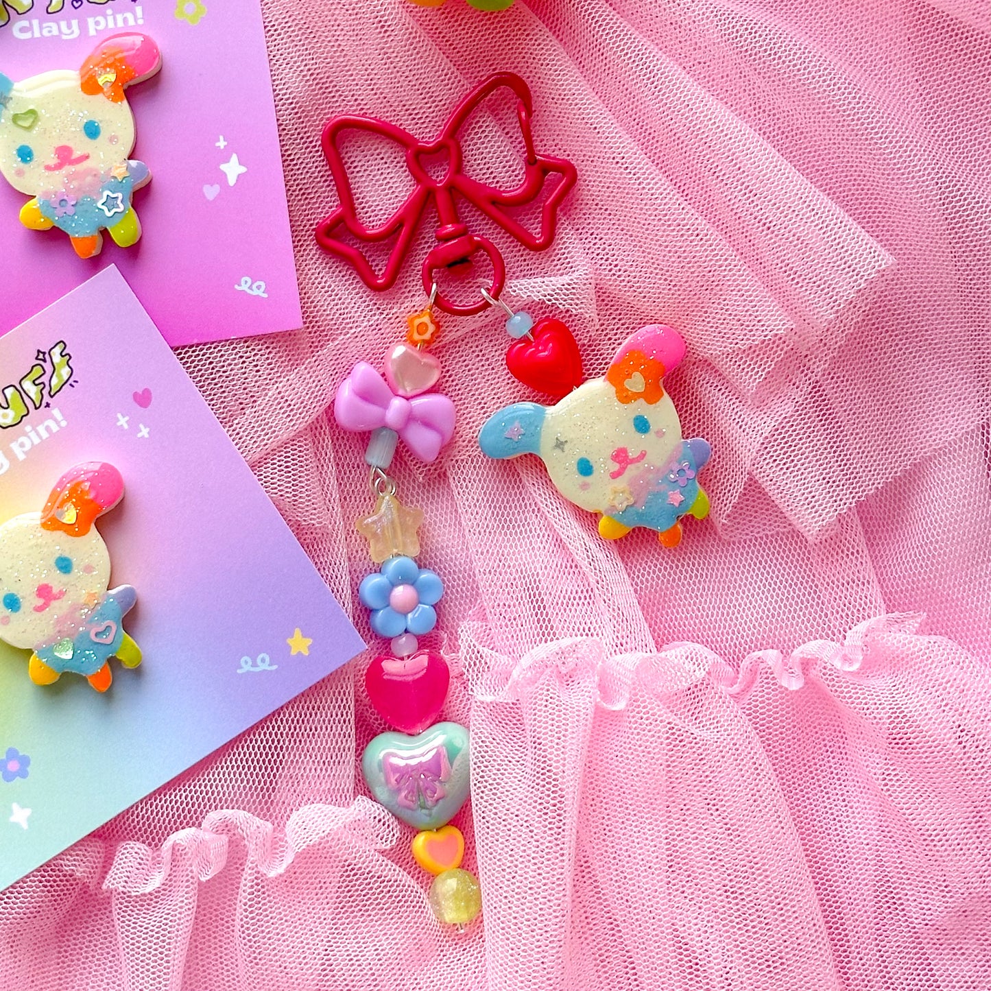 Pastel Bunny Keychain