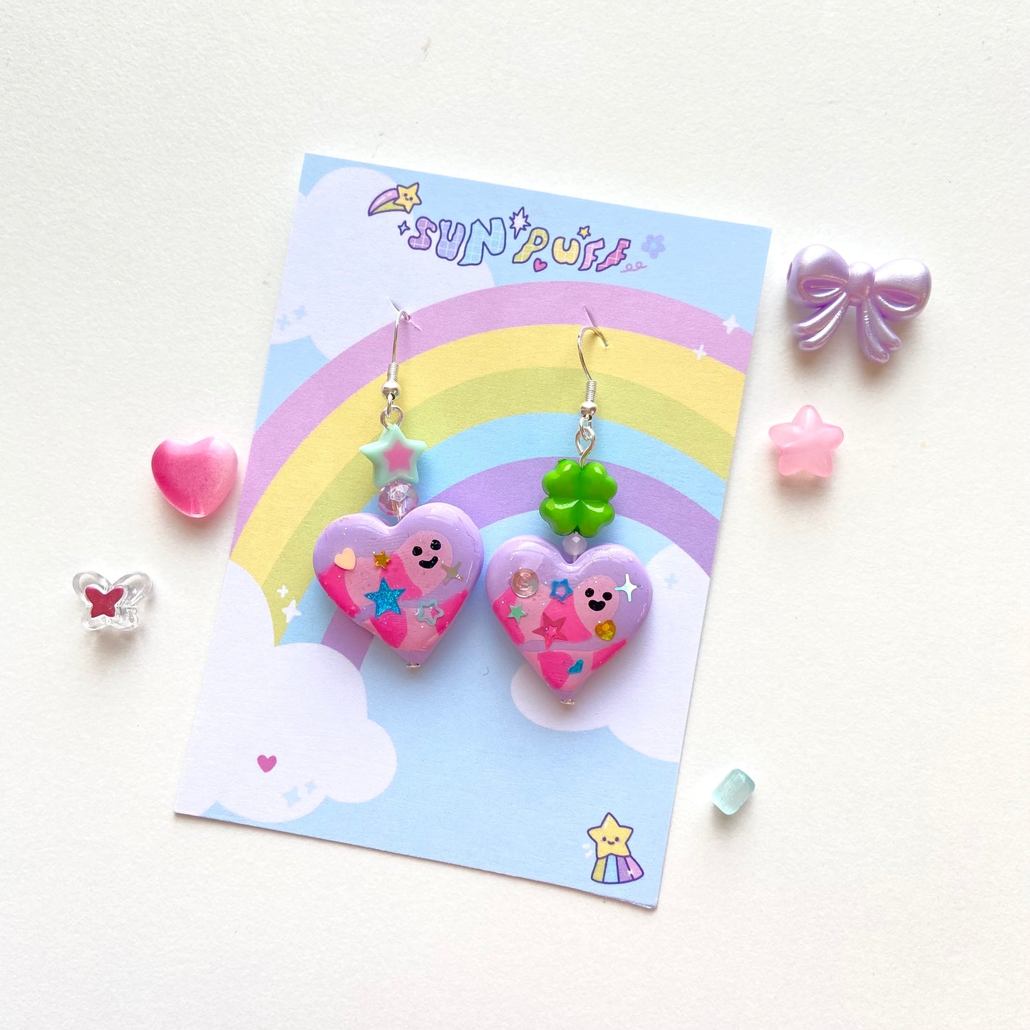 Purple Wormie Hearts