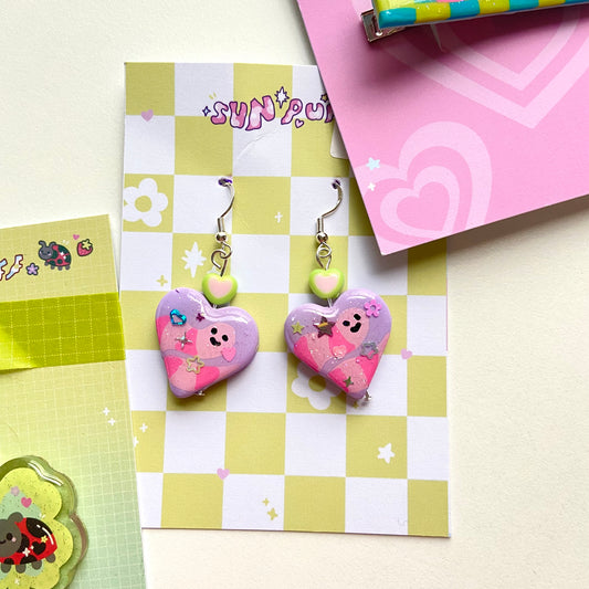 Worm Heart Earrings