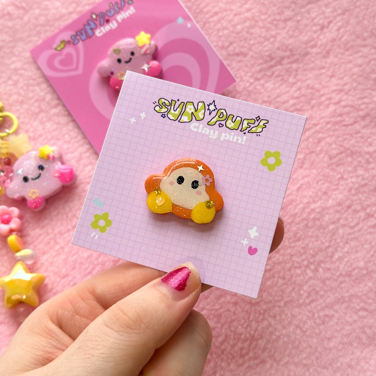 Star Ally Orange Clay Pin