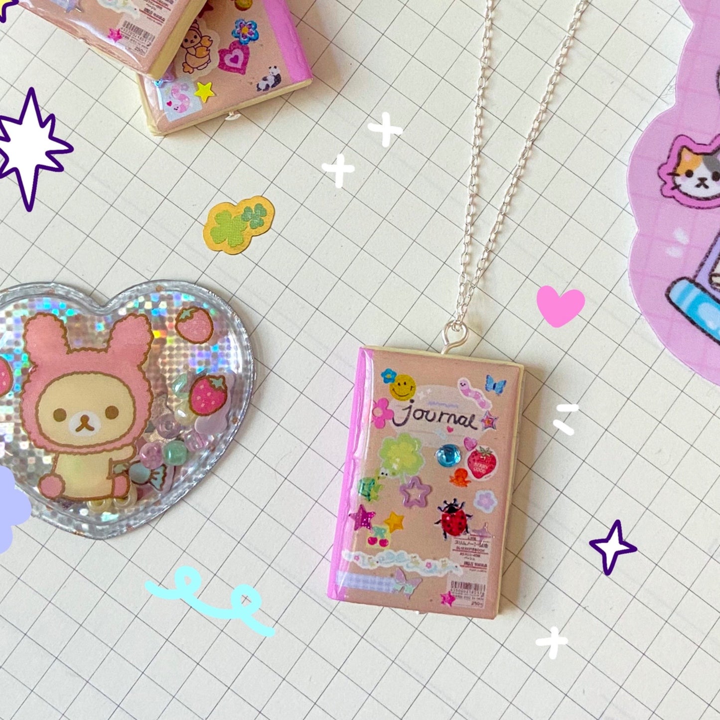 Journal Charm Necklaces