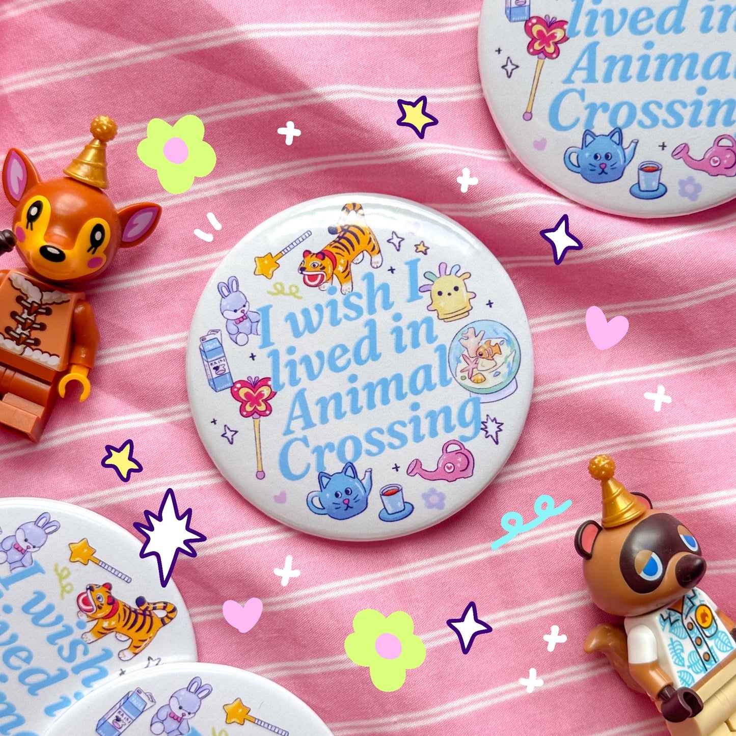 Critter Crossing Giant Button Badge