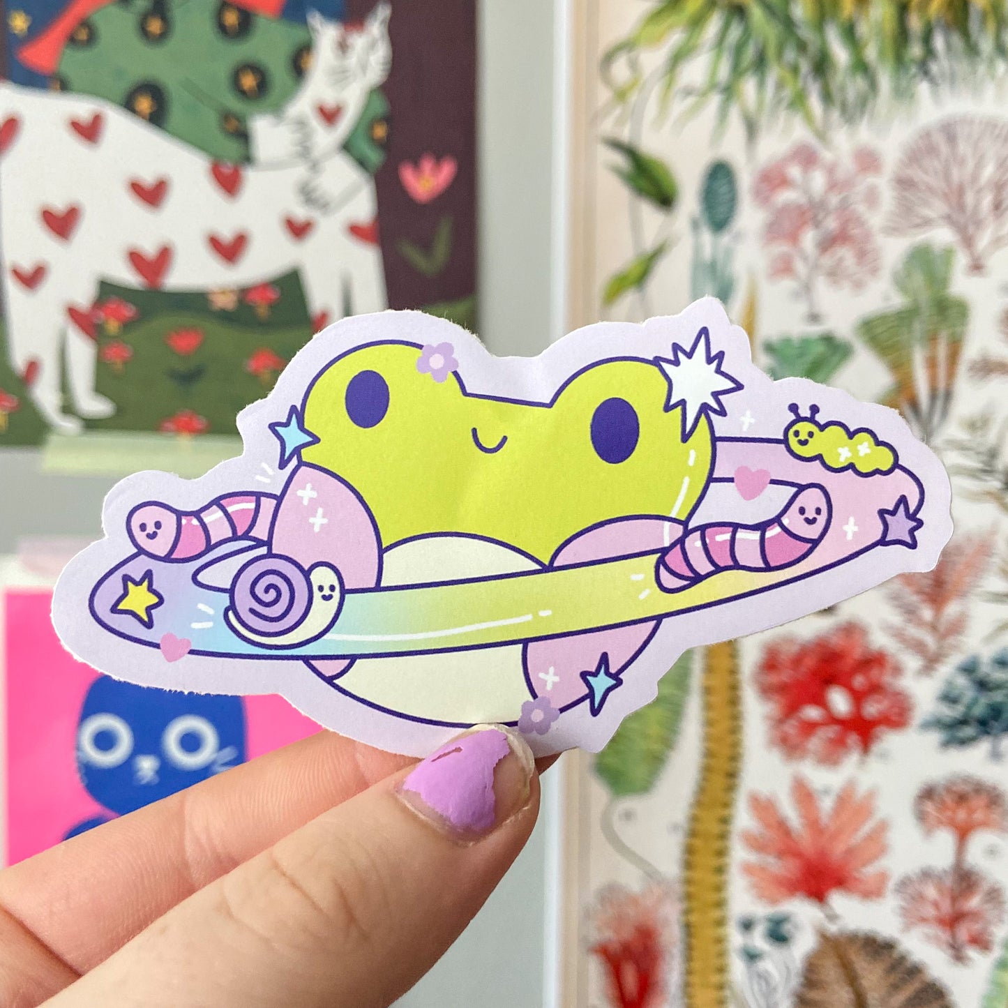 Froggy Planet Sticker