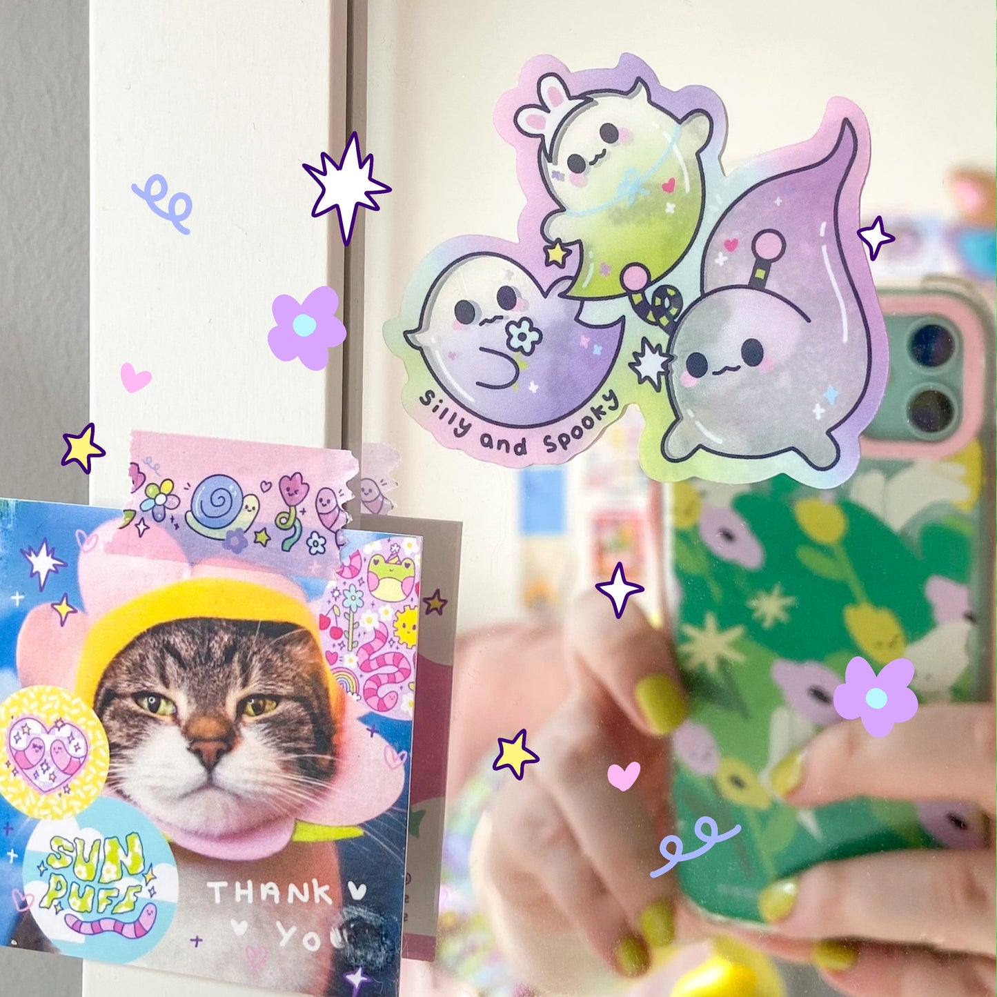 Silly ghost Transparent Sticker