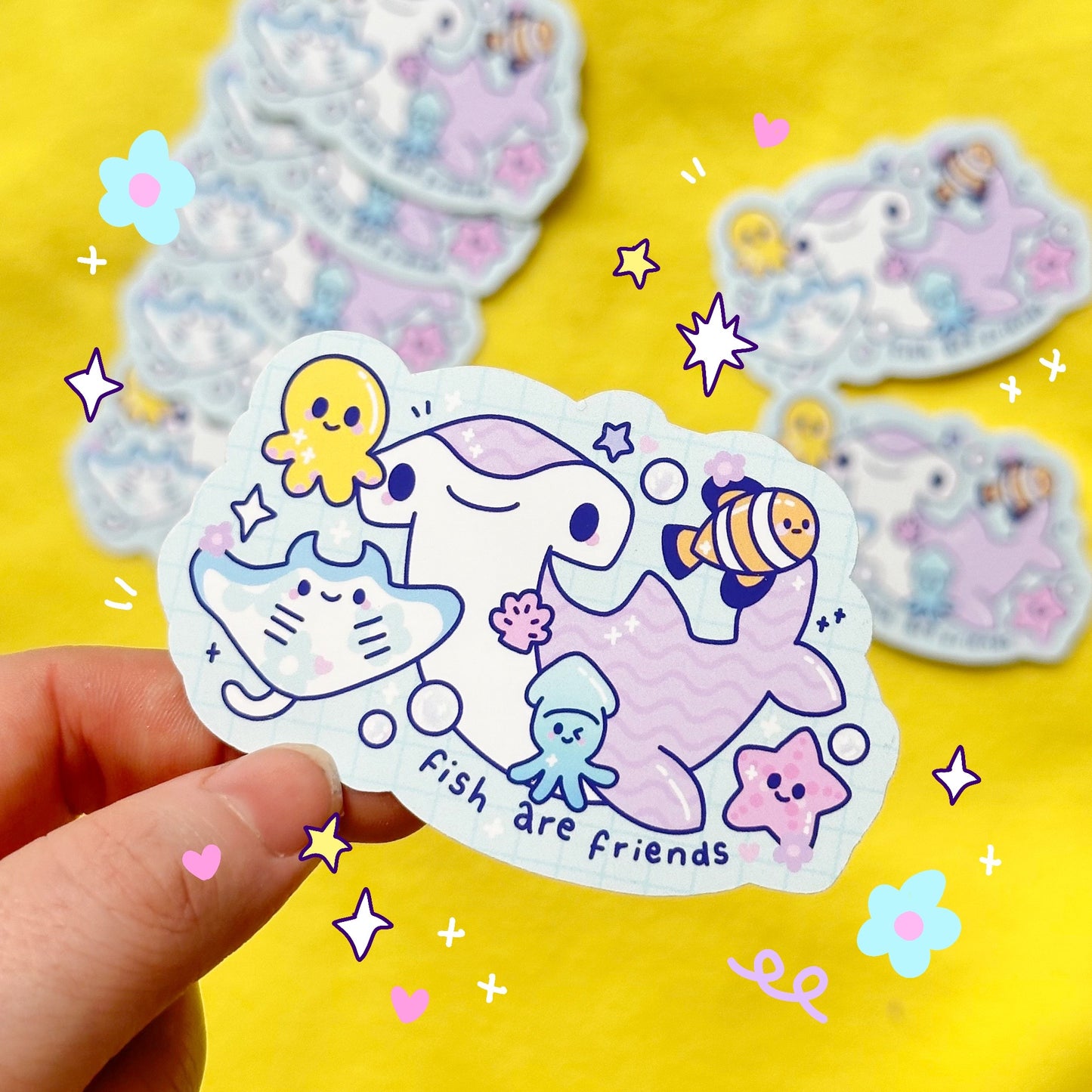 Fish Are Friends Sticker