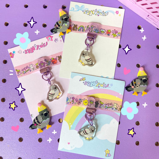 Mini Pigeon Acrylic Keychain
