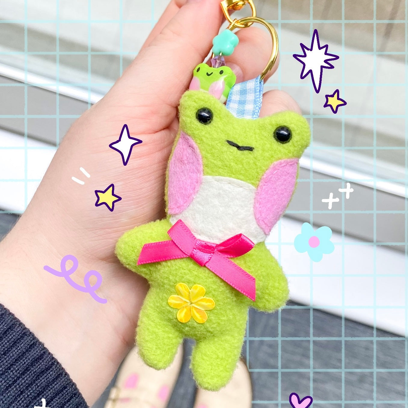 Mini Froggy Plushie Keychain