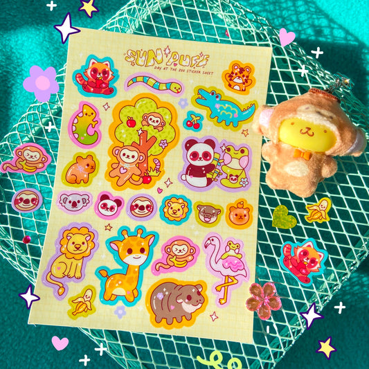 Day At The Zoo Sticker Sheet