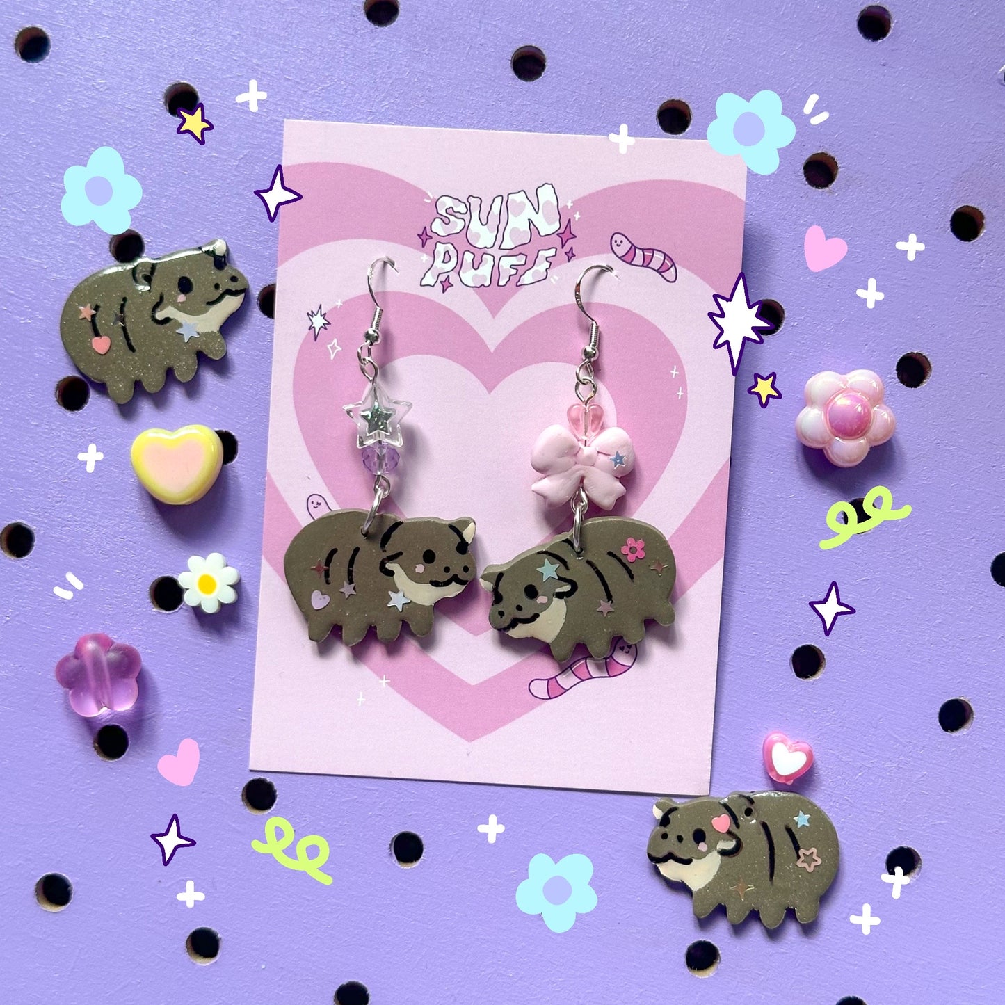 *PREORDER* Pygmy Hippo Earrings