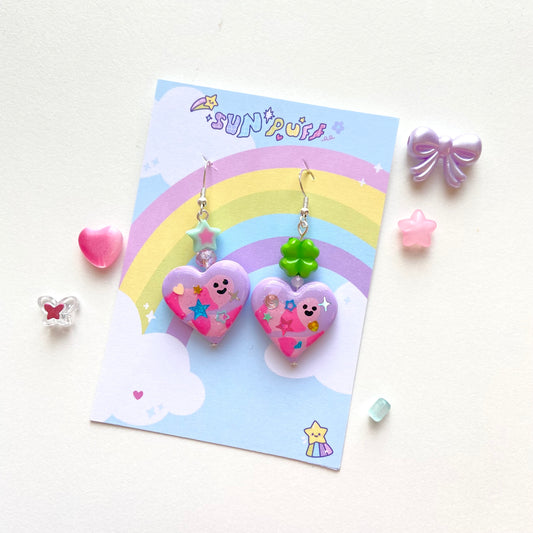 Purple Wormie Hearts