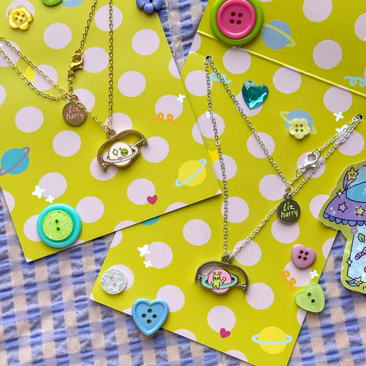 Liz Harry X Sun Puff Cosmic Alien Fidget Necklace