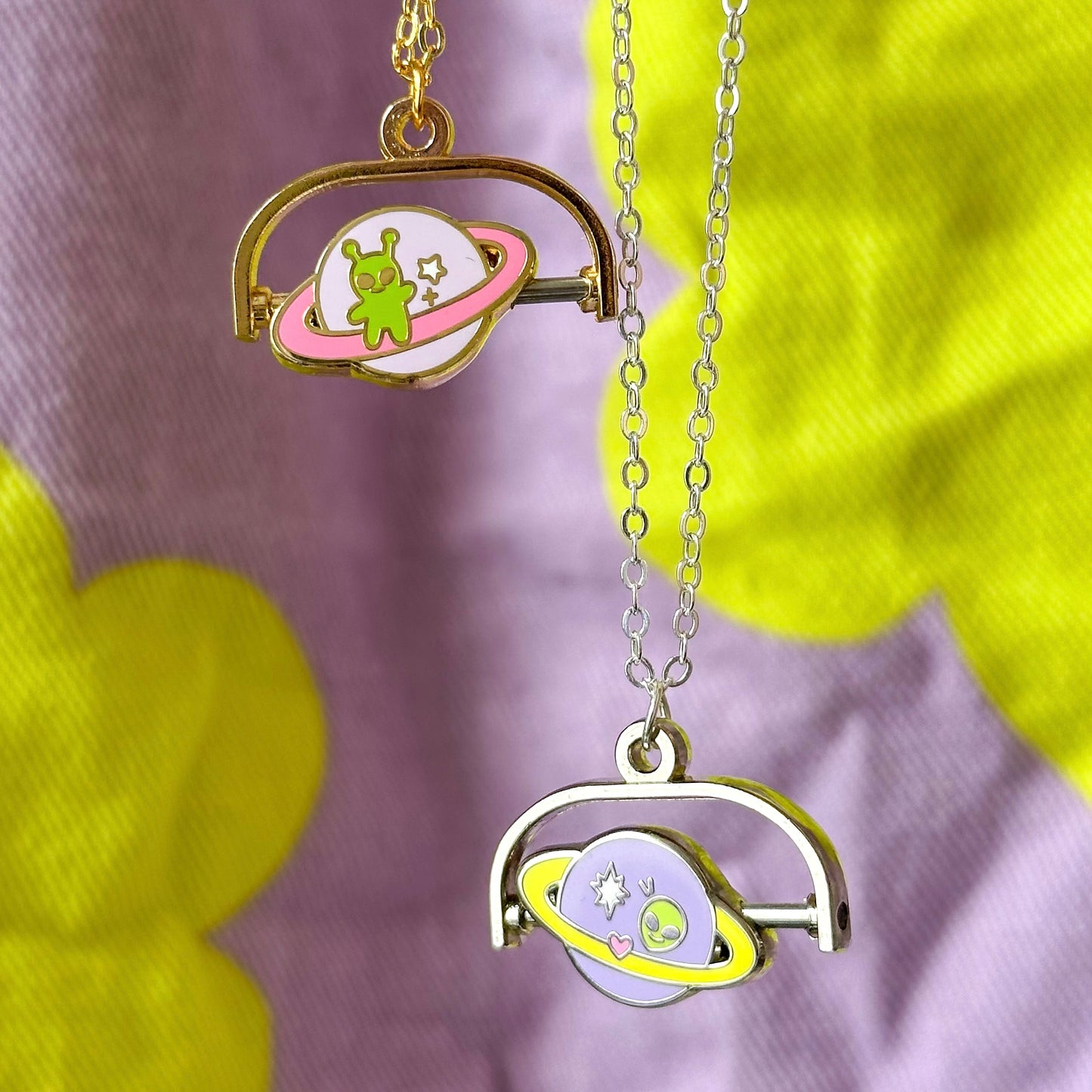 Liz Harry X Sun Puff Cosmic Alien Fidget Necklace