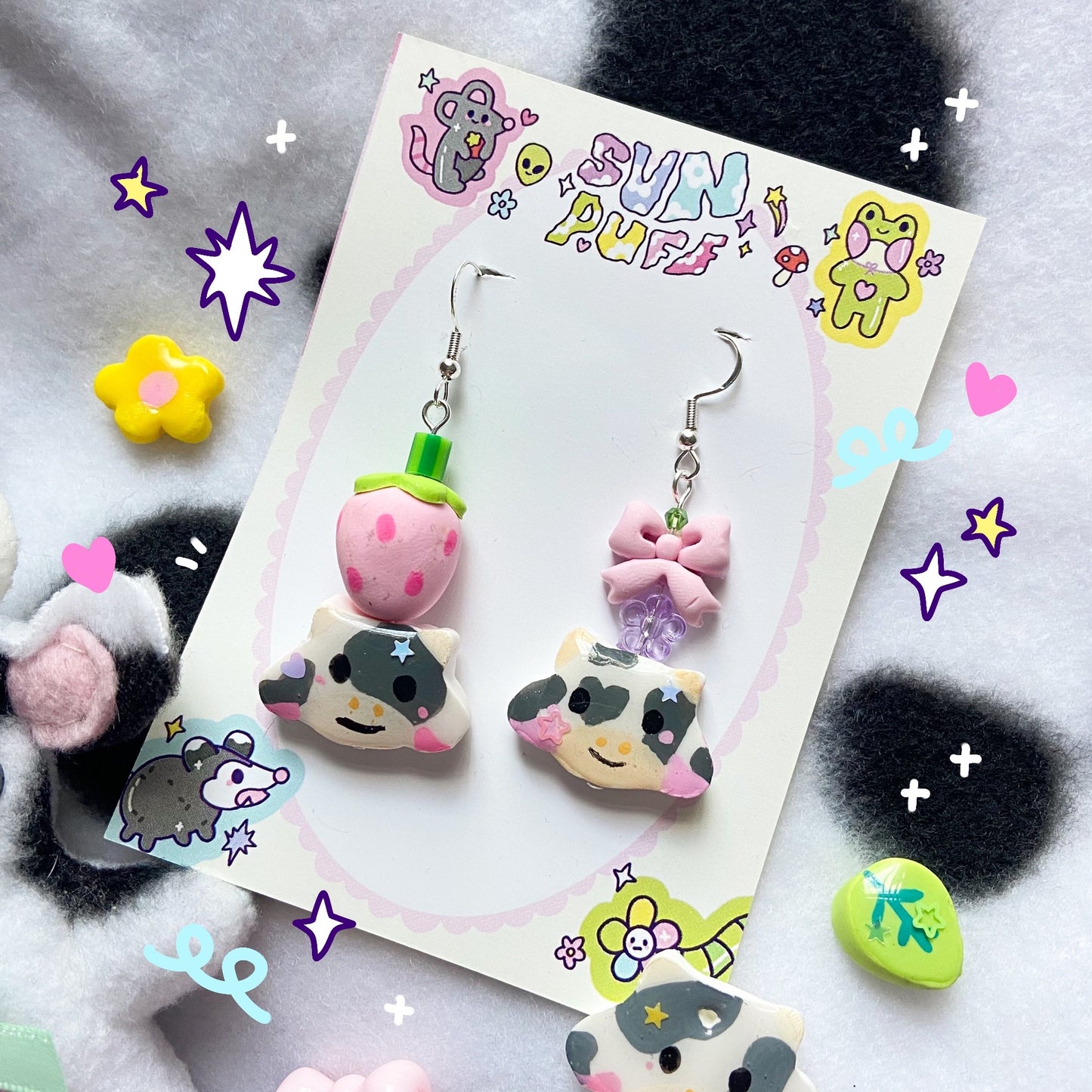 Mini Cow Earrings