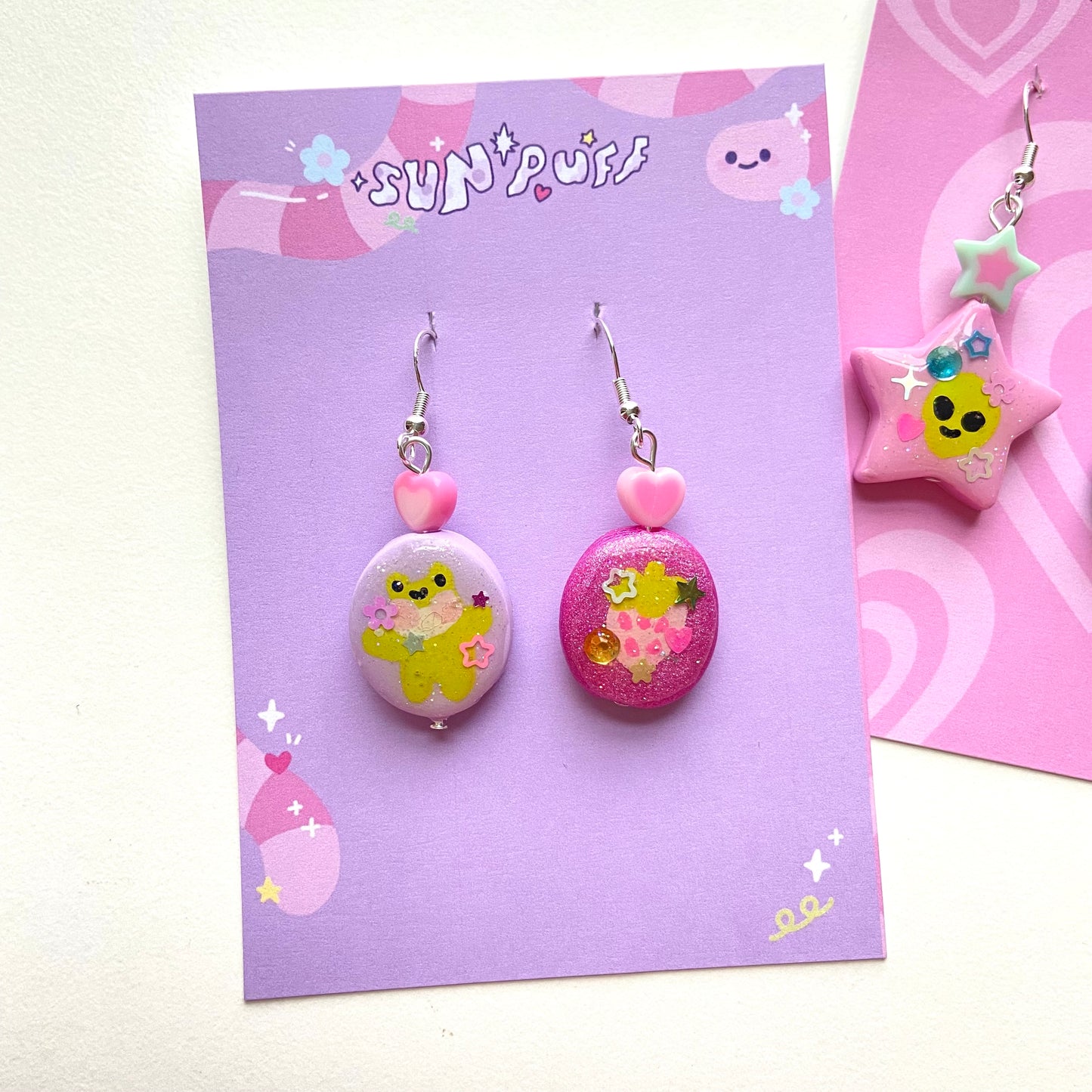 Strawberry Frog Earrings