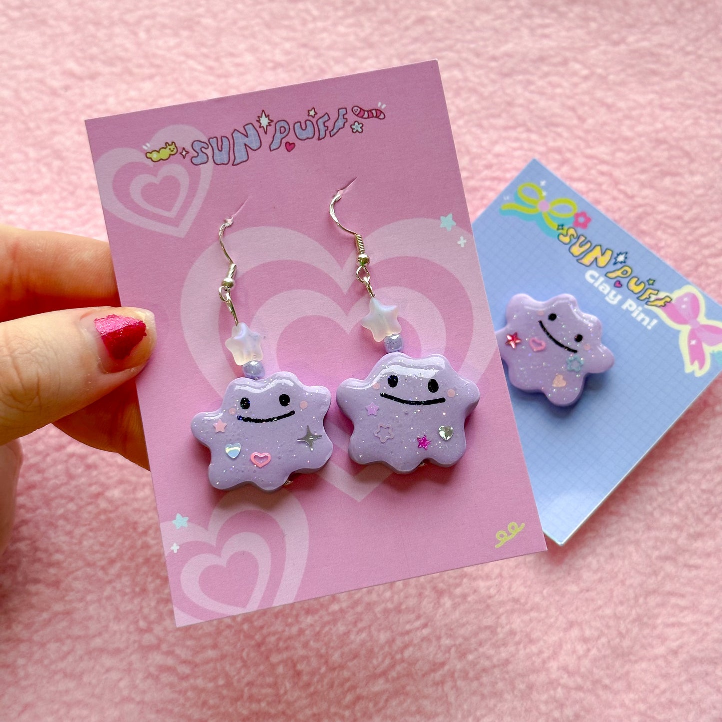 Purple Blobby Earrings