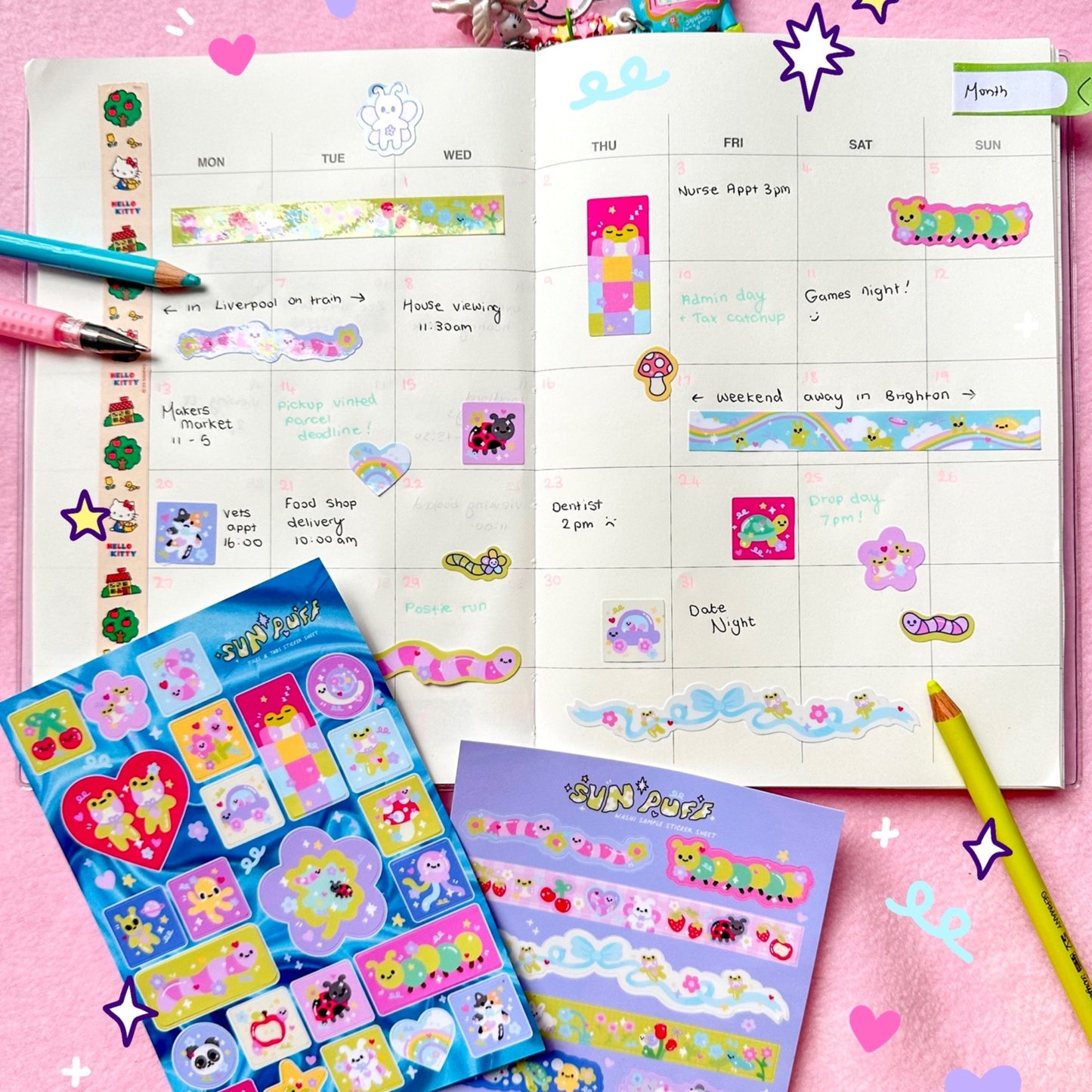 Washi Sample Sticker Sheet