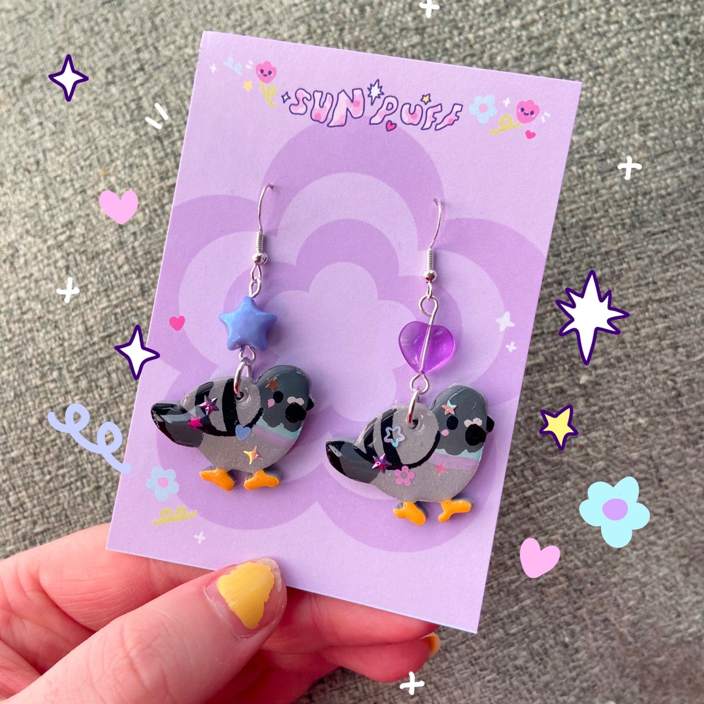 Pretty Pigeon Earrings