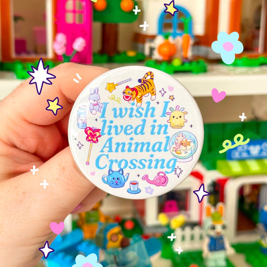 Critter Crossing Giant Button Badge