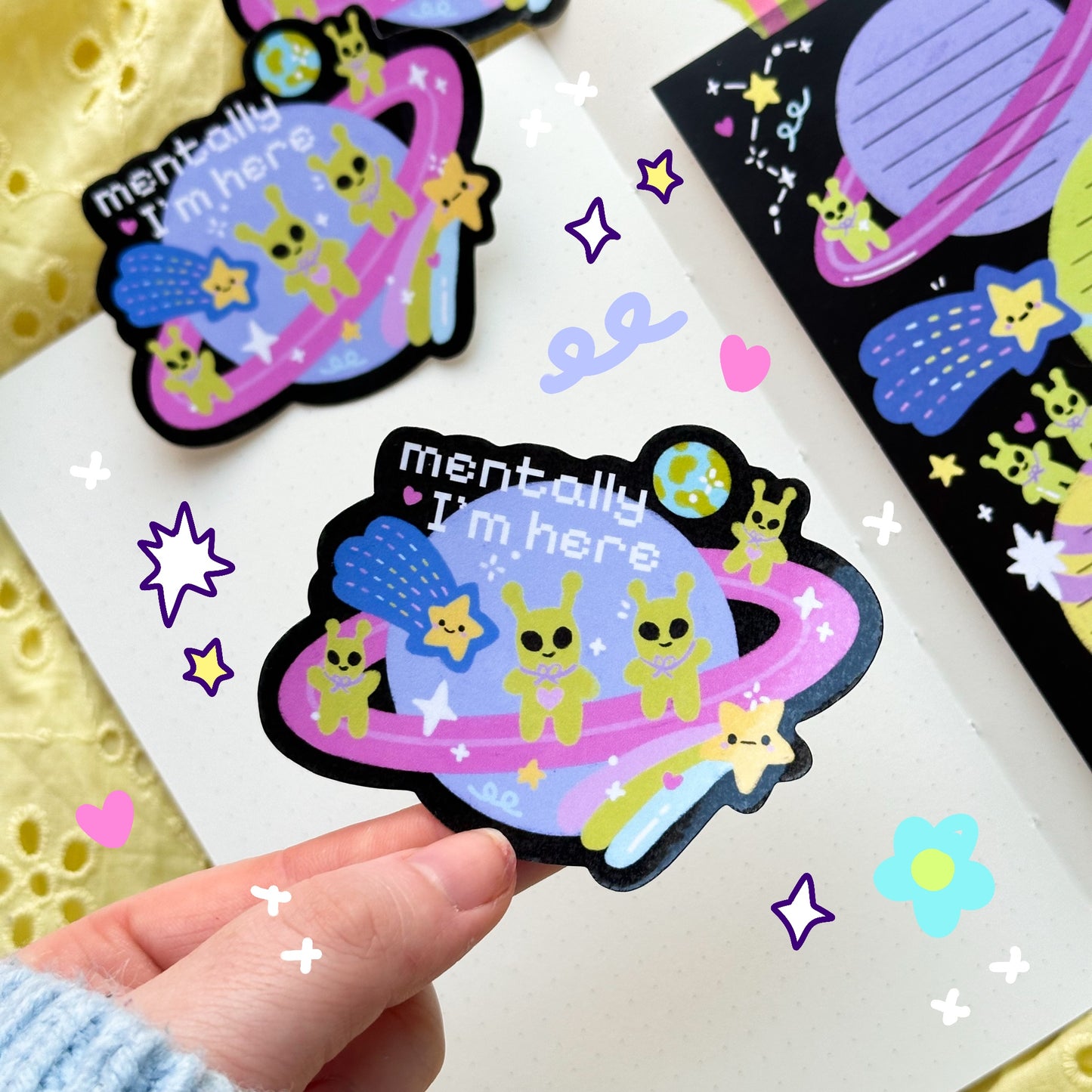Mentally I'm Here Sticker