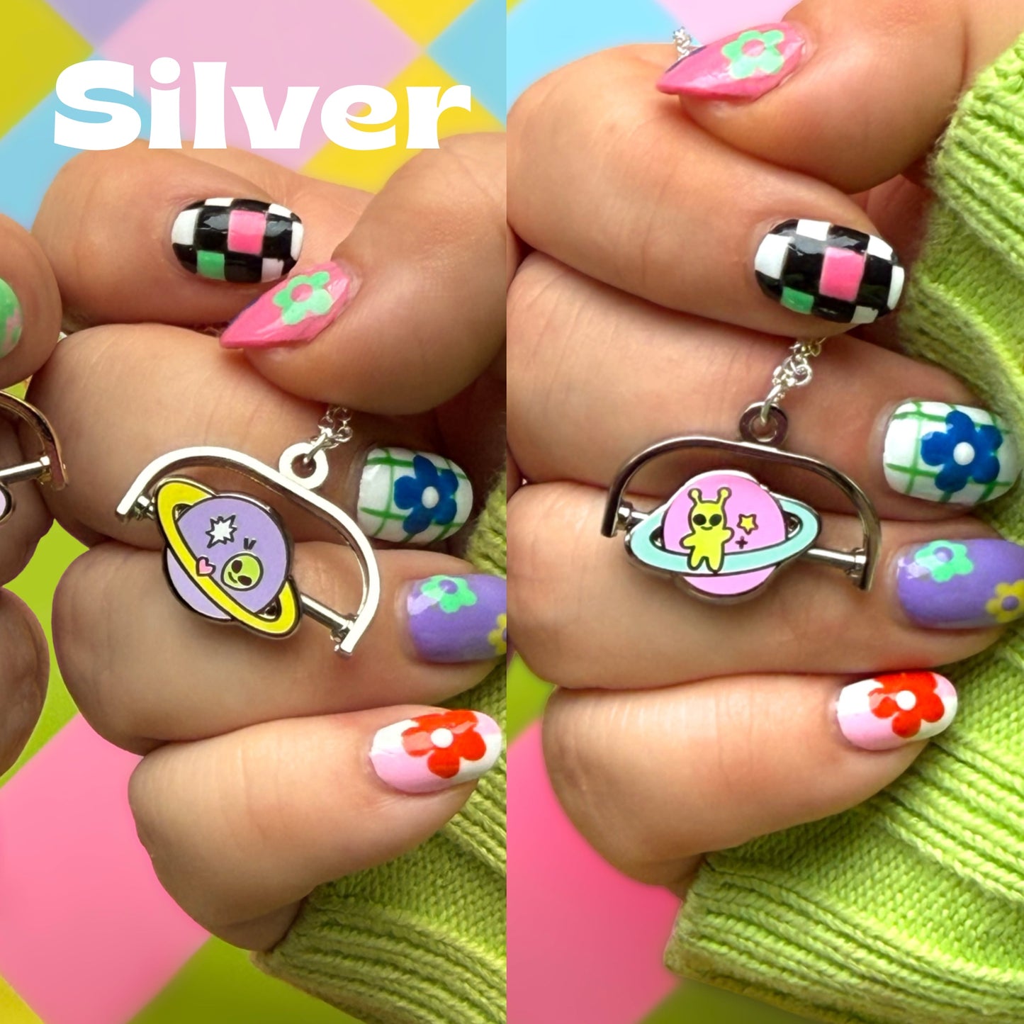 Liz Harry X Sun Puff Cosmic Alien Fidget Necklace