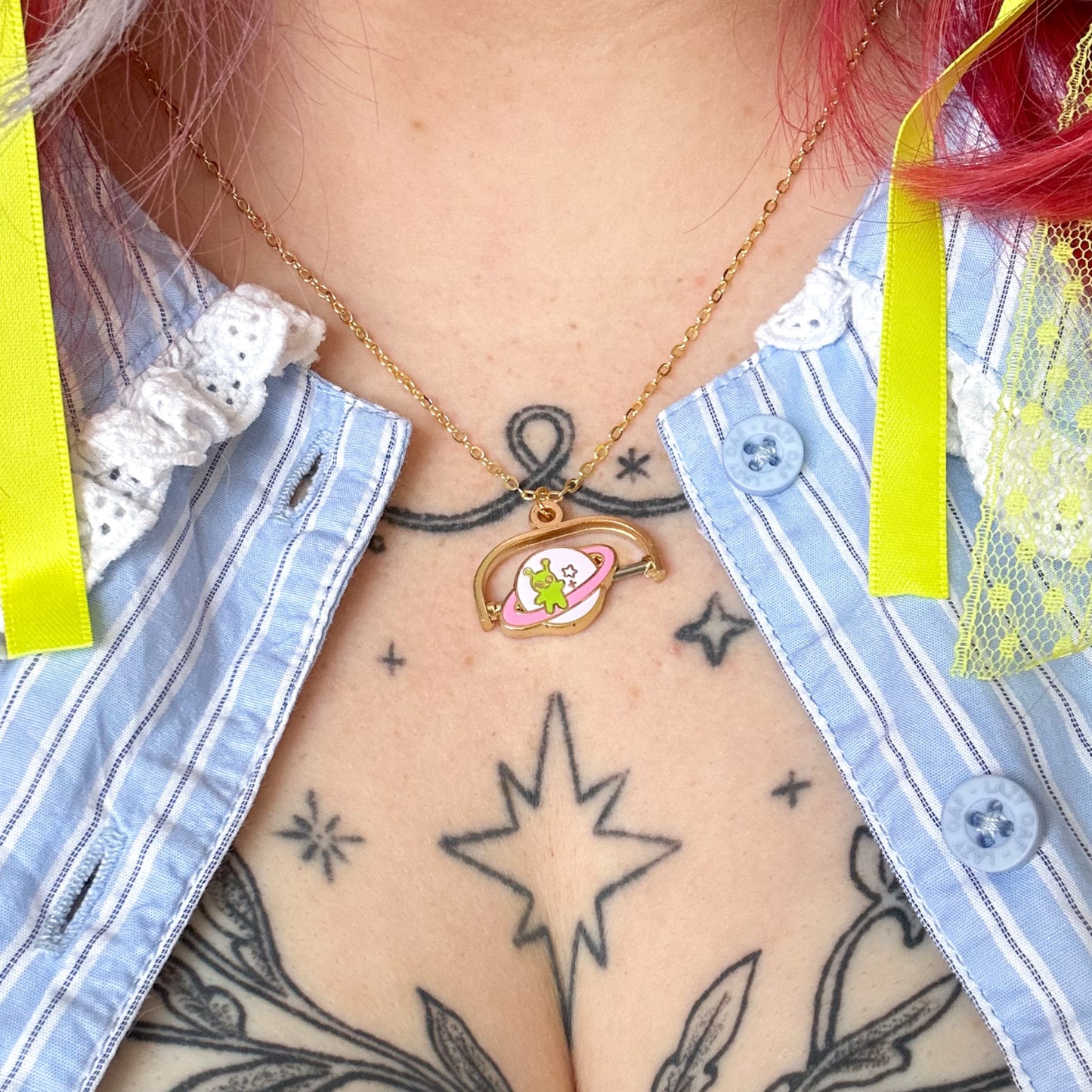 Liz Harry X Sun Puff Cosmic Alien Fidget Necklace