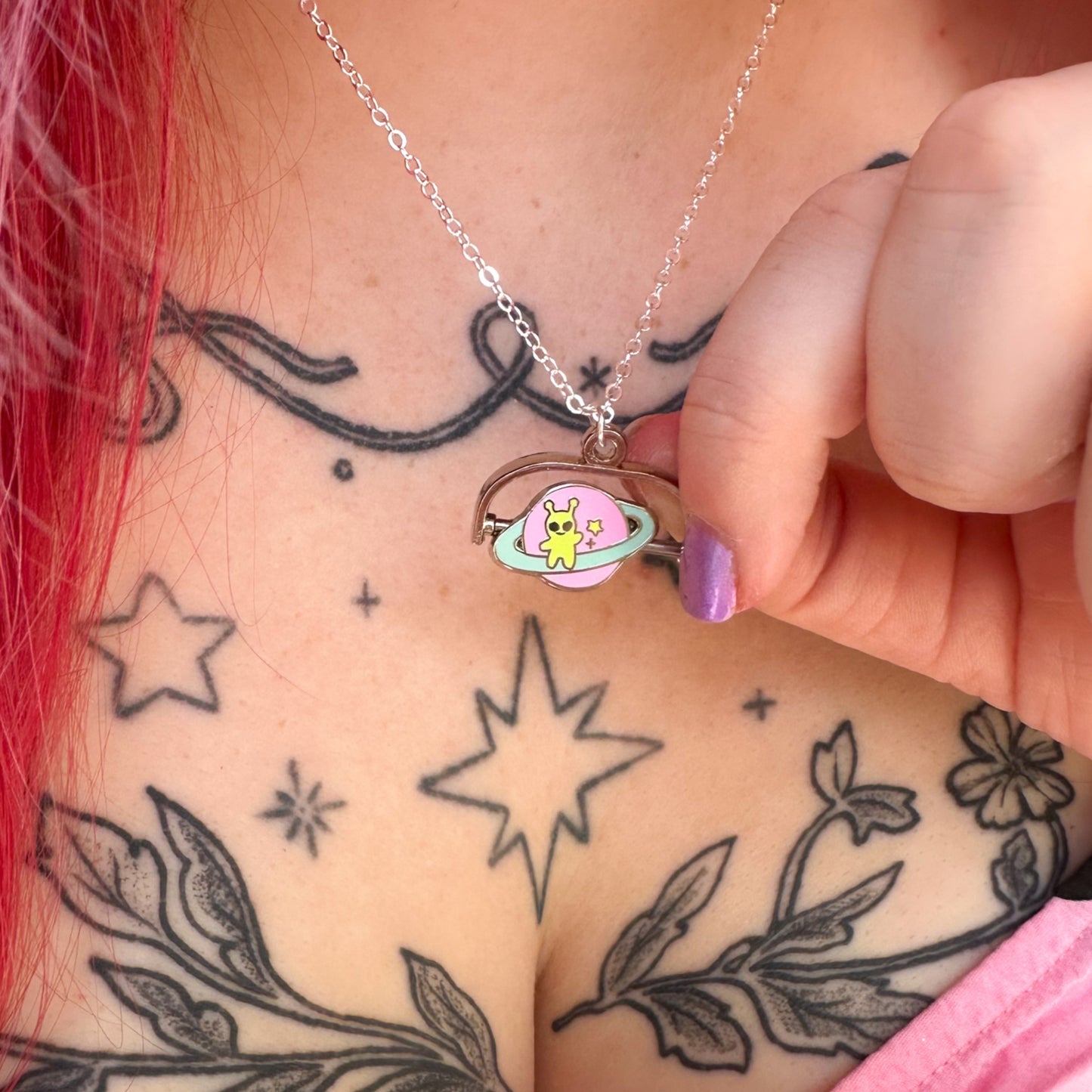 Liz Harry X Sun Puff Cosmic Alien Fidget Necklace
