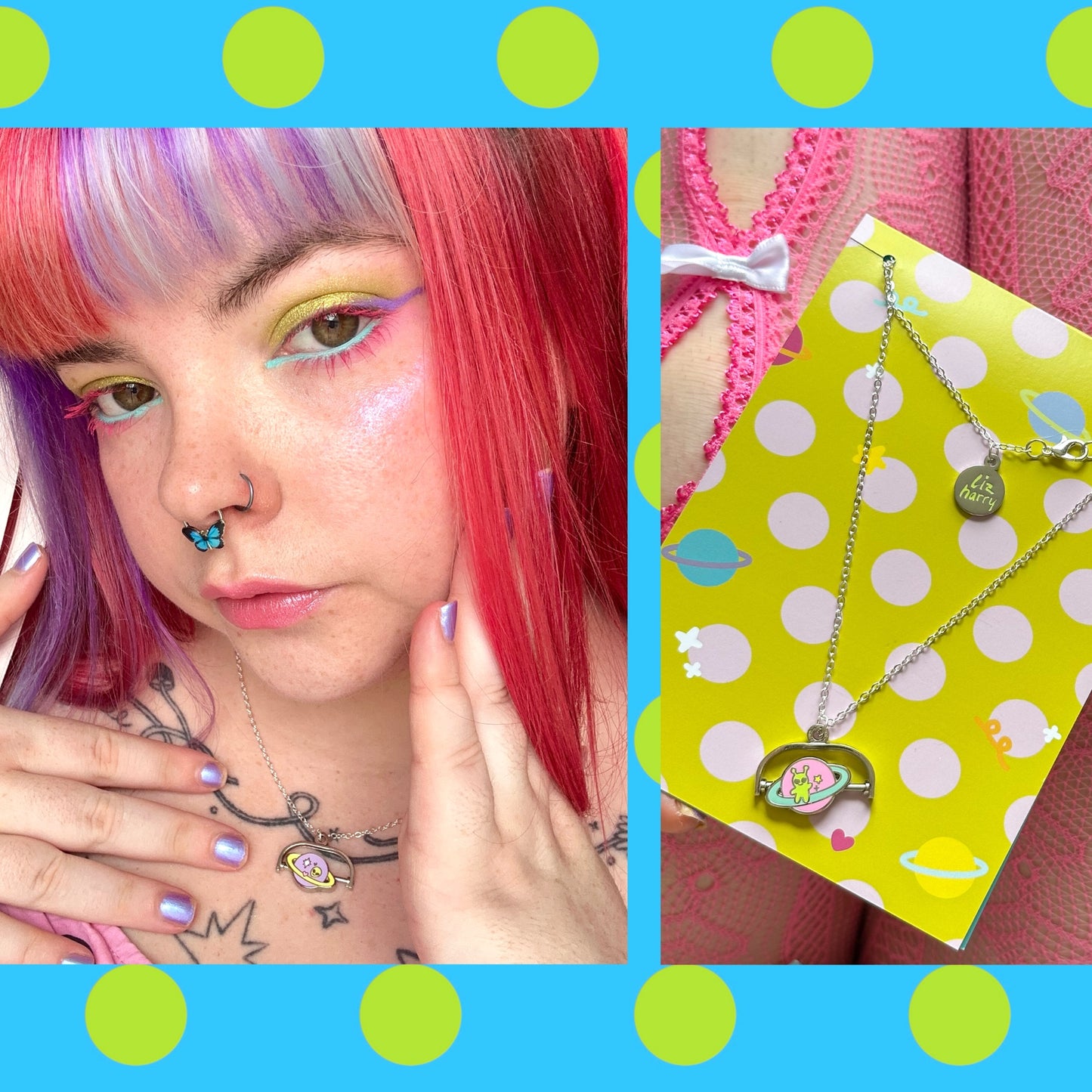Liz Harry X Sun Puff Cosmic Alien Fidget Necklace