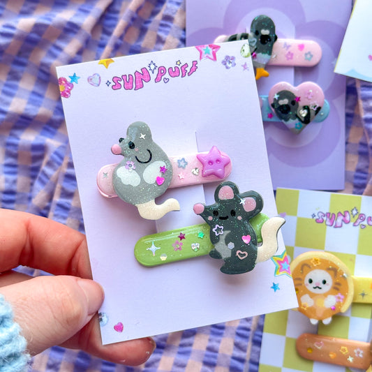 Magic Rat Hairclip Duo