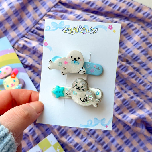 Seal Hairclip Duo