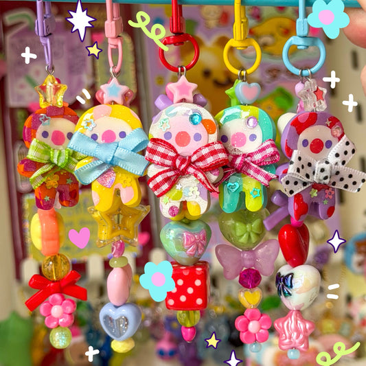 Clown Beaded Keychains
