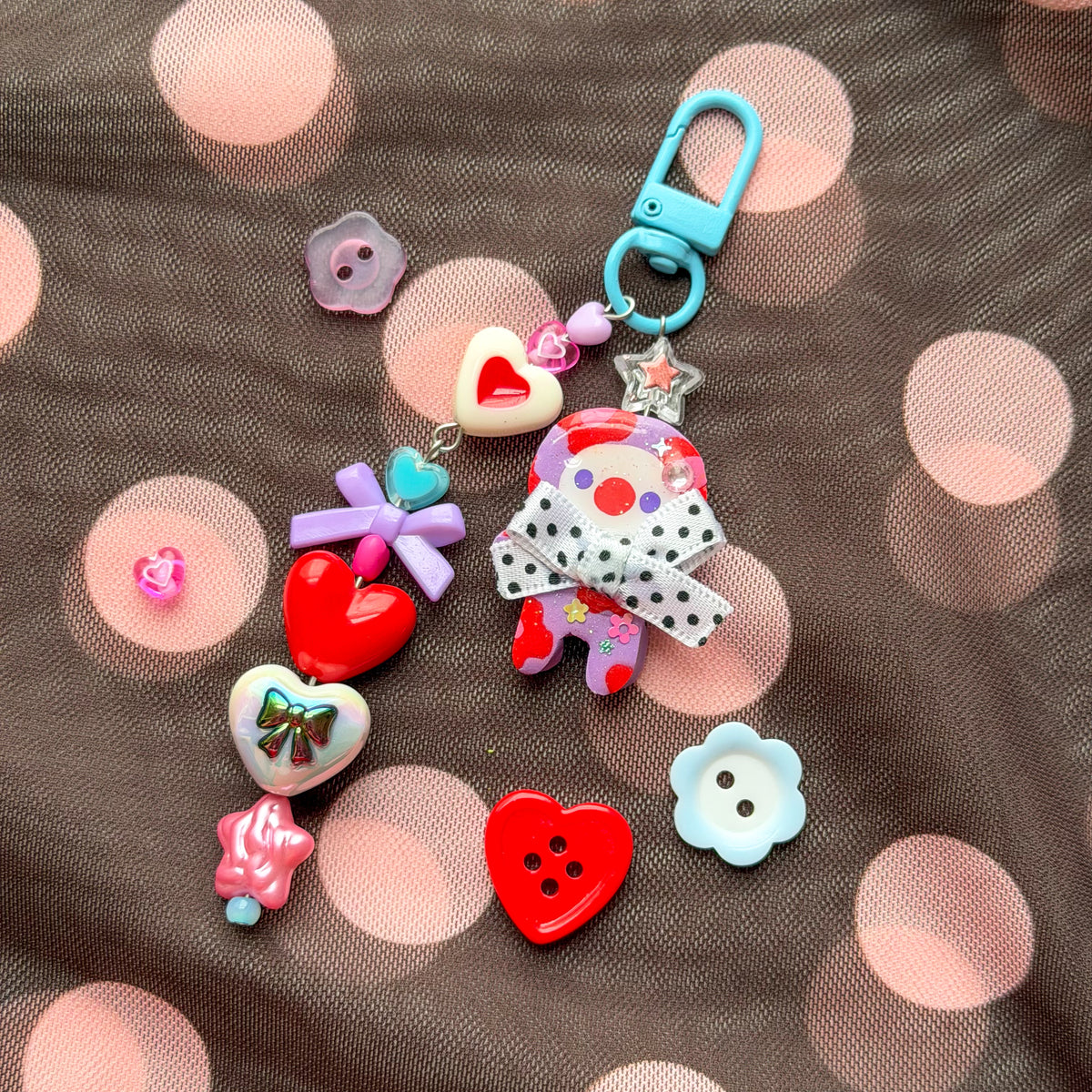 Clown Beaded Keychains