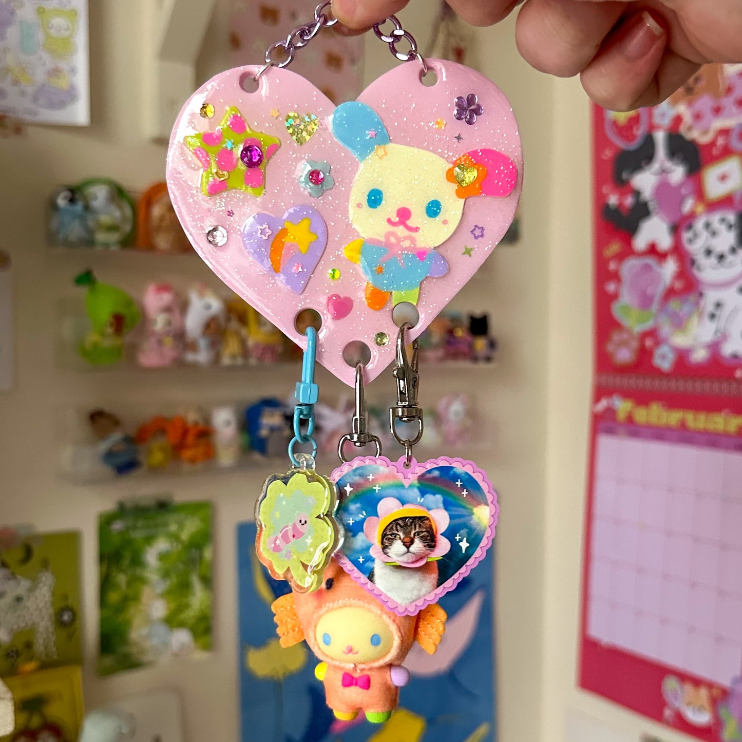 Pastel Rabbit Trinket Wall Hanging