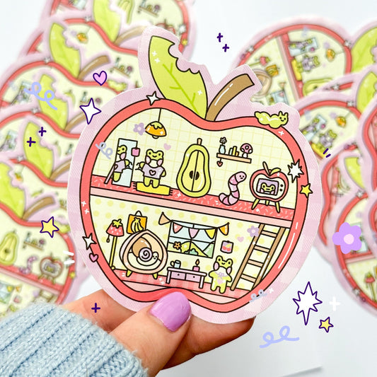 Apple House Sticker