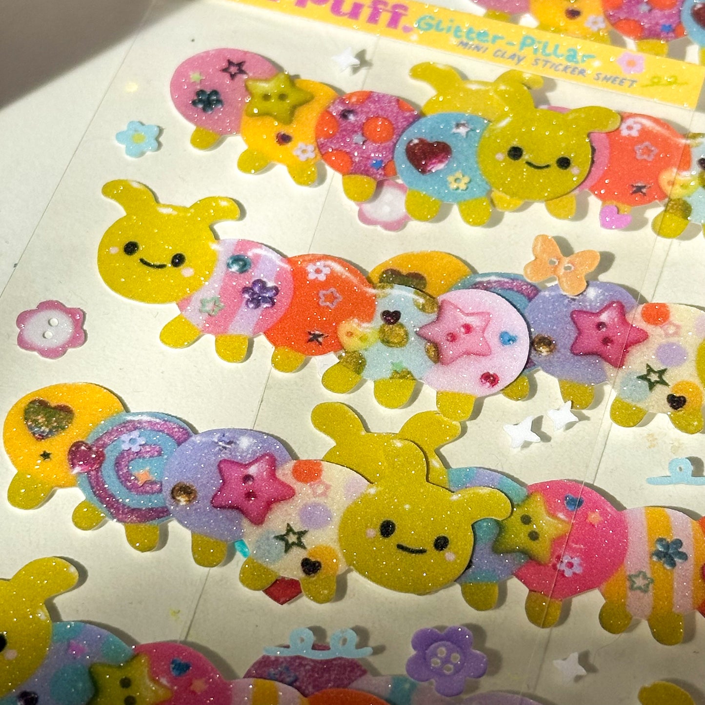 Glitter Pillar Sticker Sheet